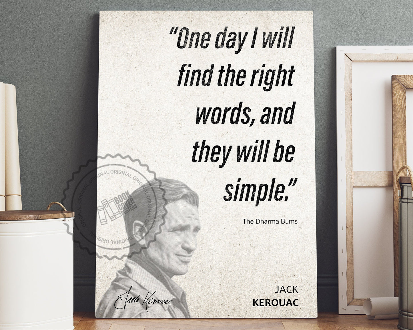 Jack Kerouac Quote Wall Art | The Dharma Bums Quote Poster, Quote Print, Quote Art, Book Quotes, Canvas Wall Art, Book Lover Gift
