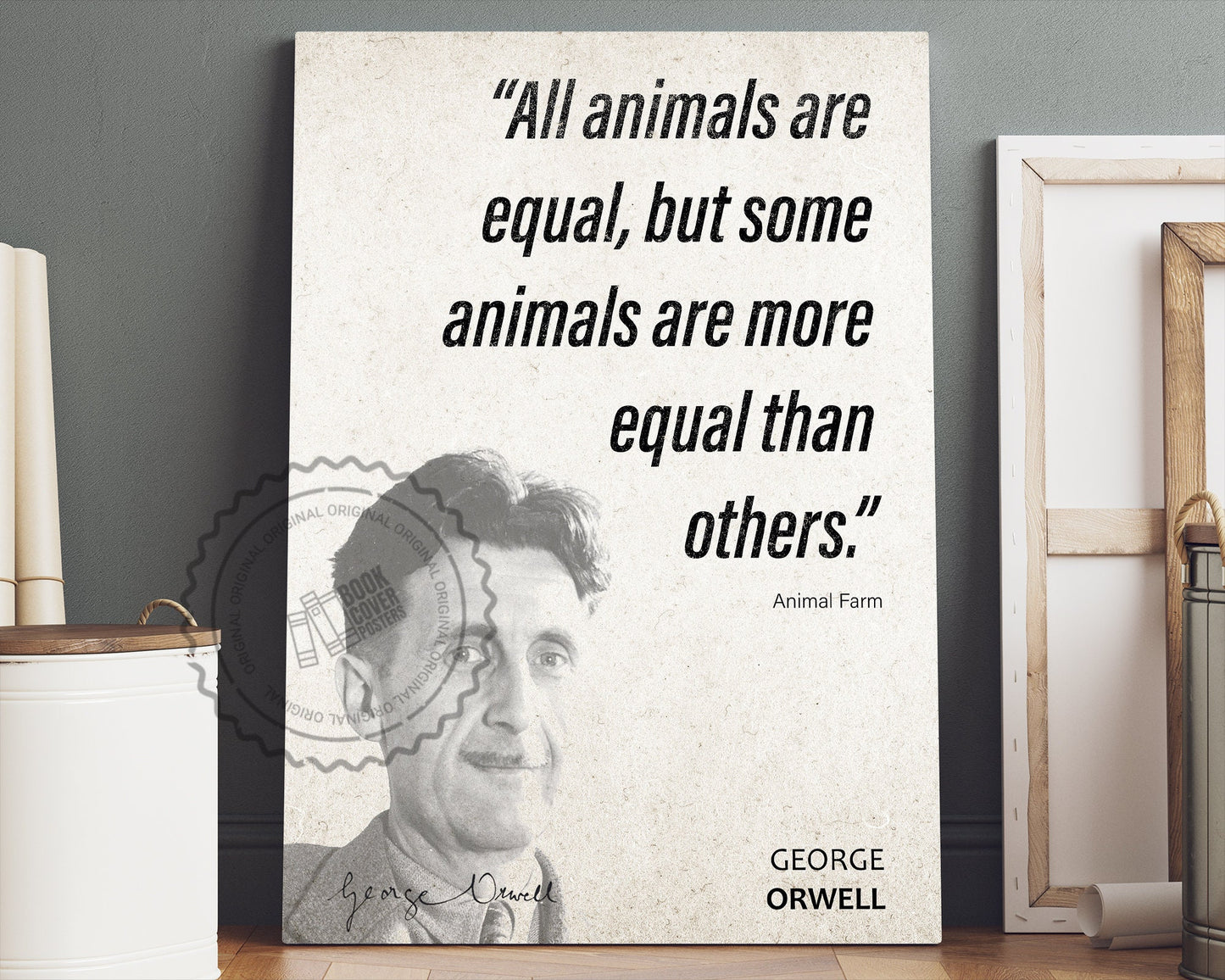 George Orwell Quote Wall Art | Animal Farm Quote Poster, Quote Print, Quote Art, Book Quote, Canvas Wall Art, Book Lover Gift