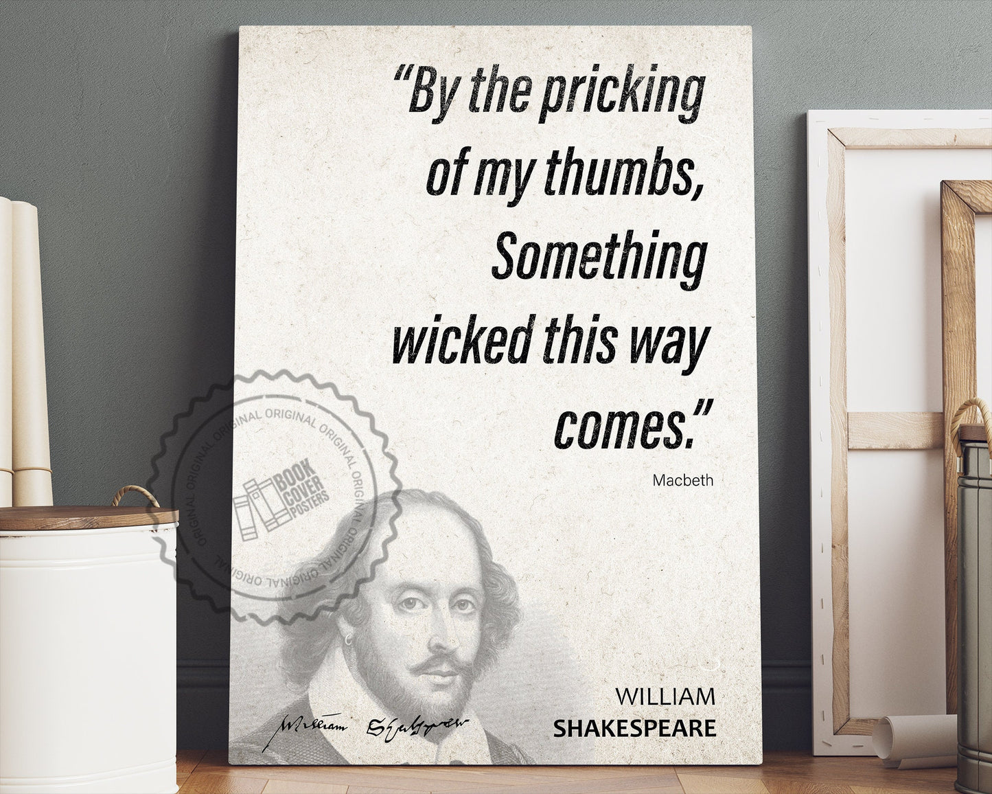 William Shakespeare Quote Wall Art | Macbeth Quote Poster, Quote Print, Quote Art, Book Quote, Canvas Wall Art, Book Lover Gift