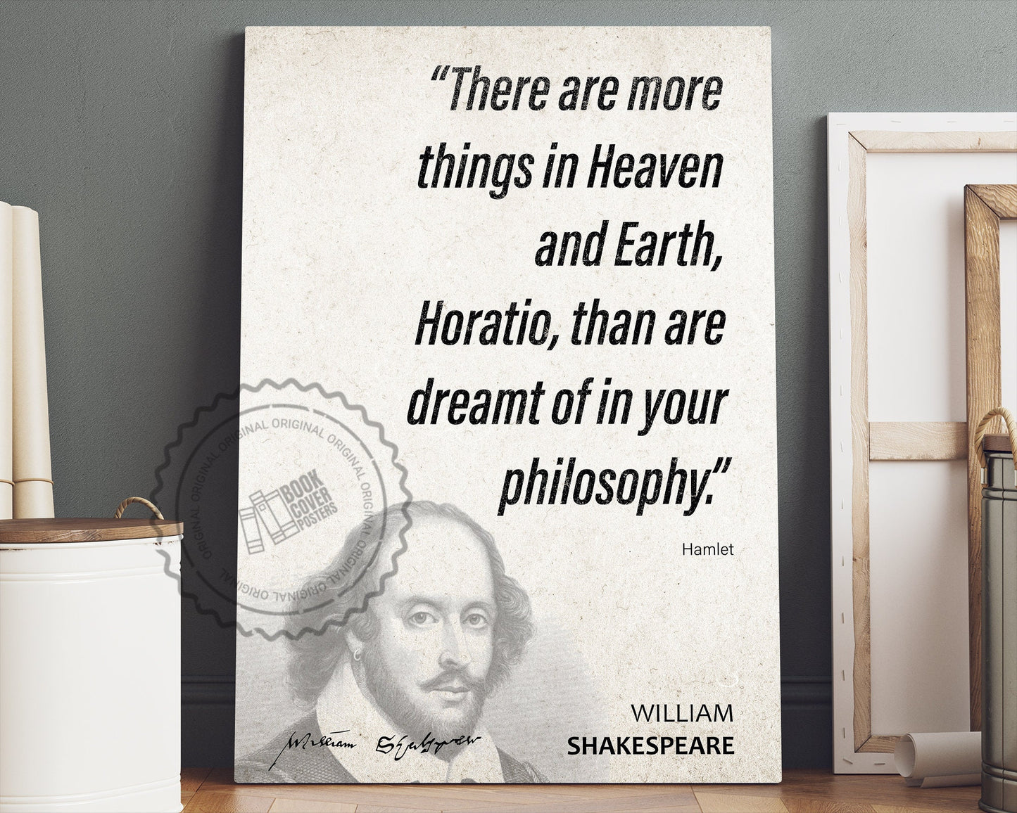 William Shakespeare Quote Wall Art | Hamlet Quote Poster, Quote Print, Quote Art, Book Quote, Canvas Wall Art, Book Lover Gift