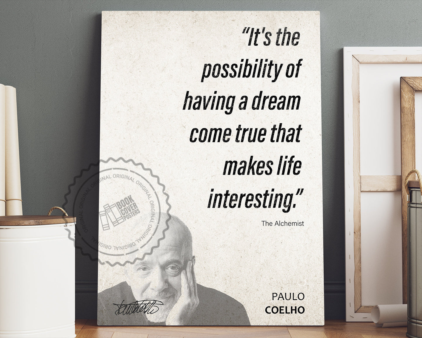 Paulo Coelho Quote Wall Art | The Alchemist Quote Poster, Quote Print, Quote Art, Book Quote, Canvas Wall Art, Book Lover Gift