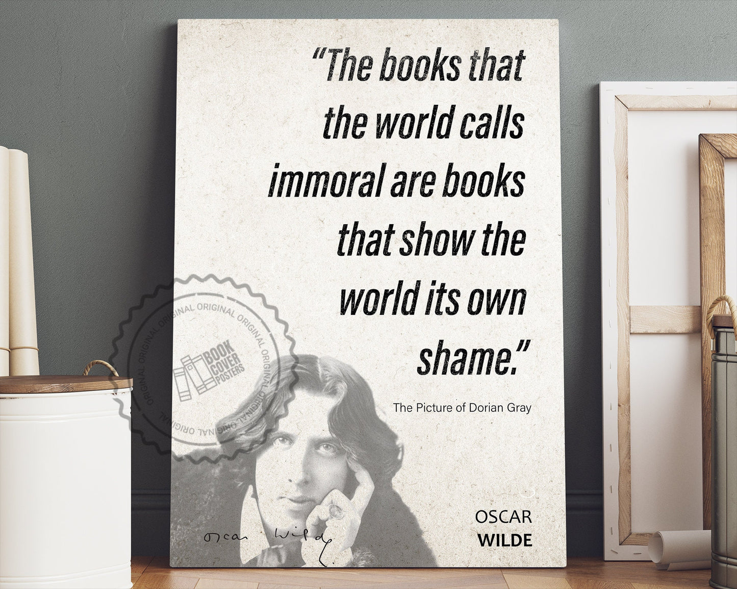 Oscar Wilde Quote Wall Art | The Picture of Dorian Gray Quote Poster, Quote Print, Quote Art, Book Quote, Canvas Wall Art, Book Lover Gift