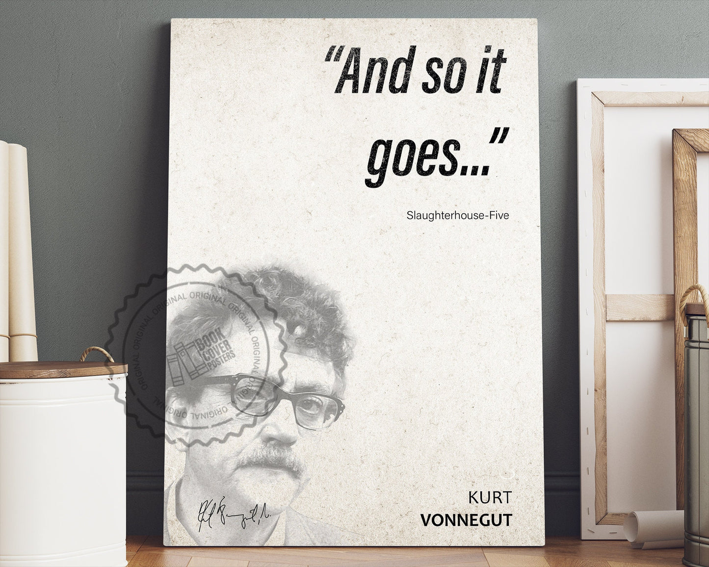 Kurt Vonnegut Quote Wall Art | Slaughterhouse Five Quote Poster, Quote Print, Quote Art, Book Quote, Canvas Wall Art, Book Lover Gift