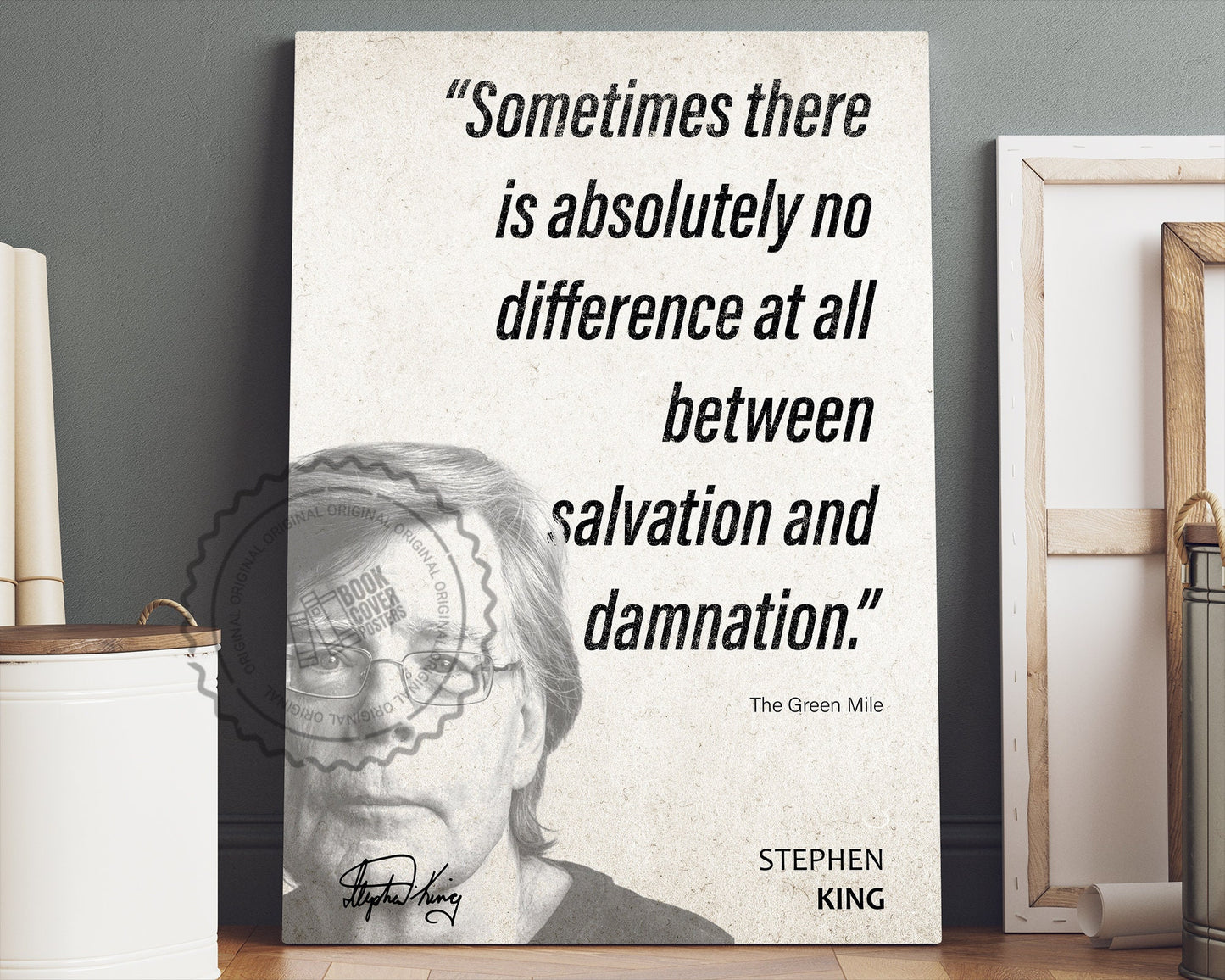 Stephen King Quote Wall Art | The Green Mile Quote Poster, Quote Print, Quote Art, Book Quote, Canvas Wall Art, Book Lover Gift