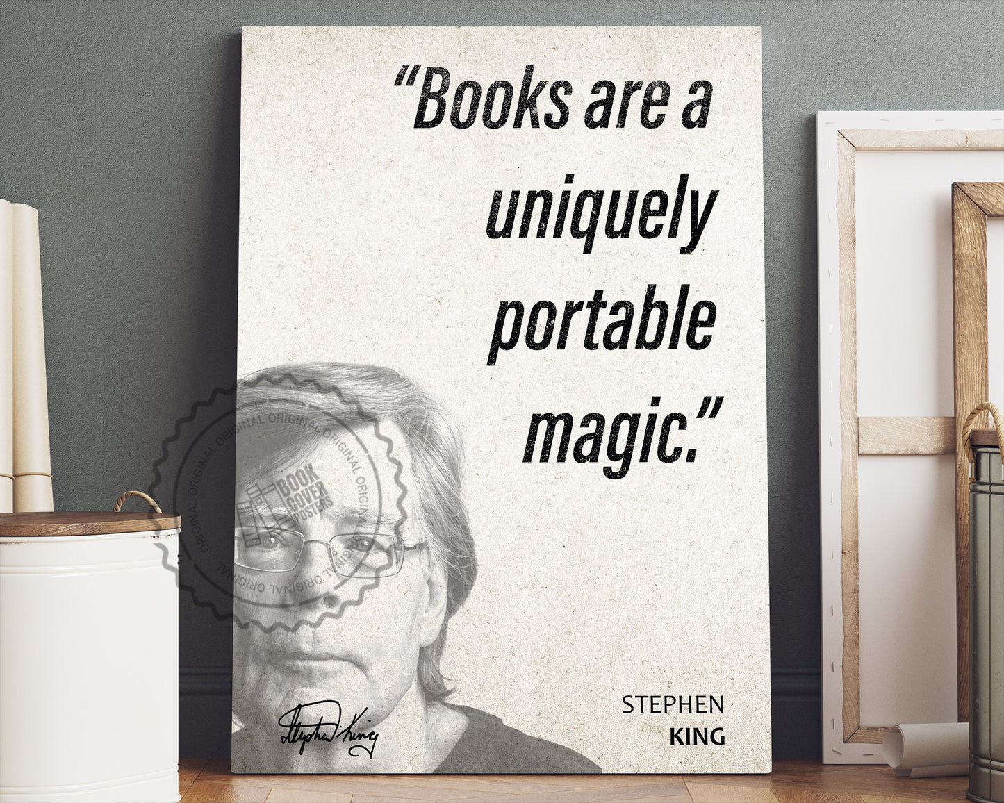 Stephen King Quote Wall Art | "Portable Magic" Quote Poster, Quote Print, Quote Art, Book Quote, Canvas Wall Art, Book Lover Gift