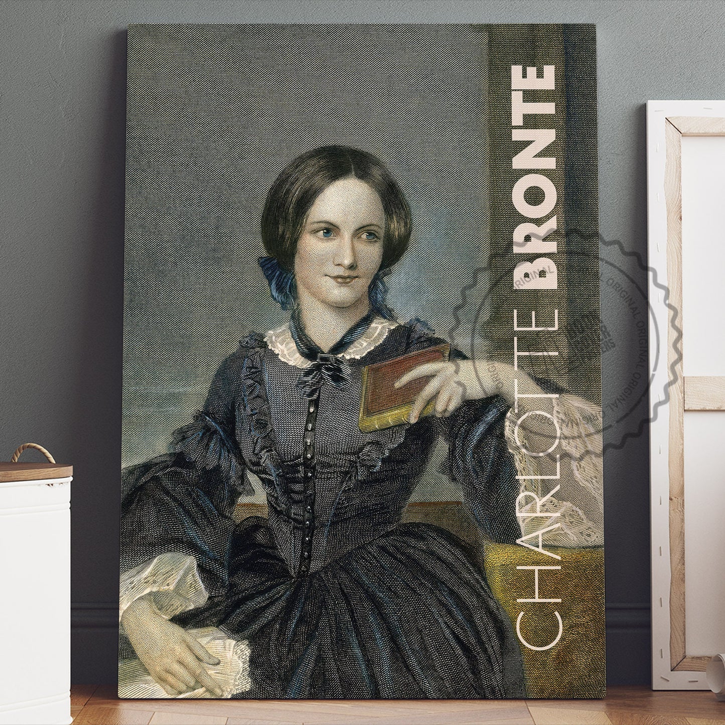 Charlotte Bronte Poster Canvas Wall Art, Book Lover Gifts, Gifts for Readers, Bookish Gifts, Bookworm Gifts, Library Decor