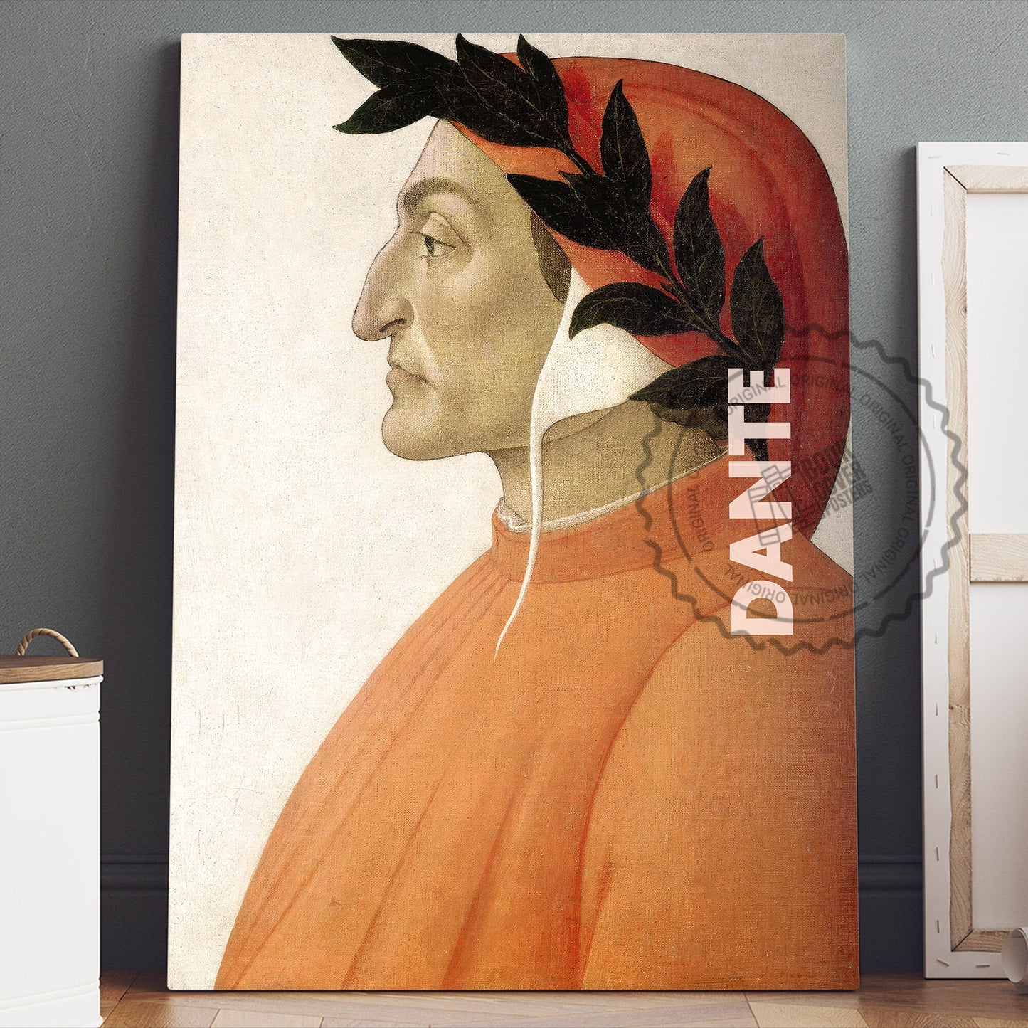 Dante Alighieri Poster Canvas Wall Art, Book Lover Gifts, Gifts for Readers, Bookish Gifts, Bookworm Gifts, Library Decor