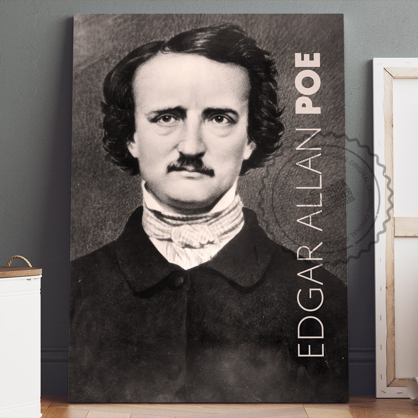 Edgar Allan Poe Poster Canvas Wall Art, Book Lover Gifts, Gifts for Readers, Bookish Gifts, Bookworm Gifts, Library Decor
