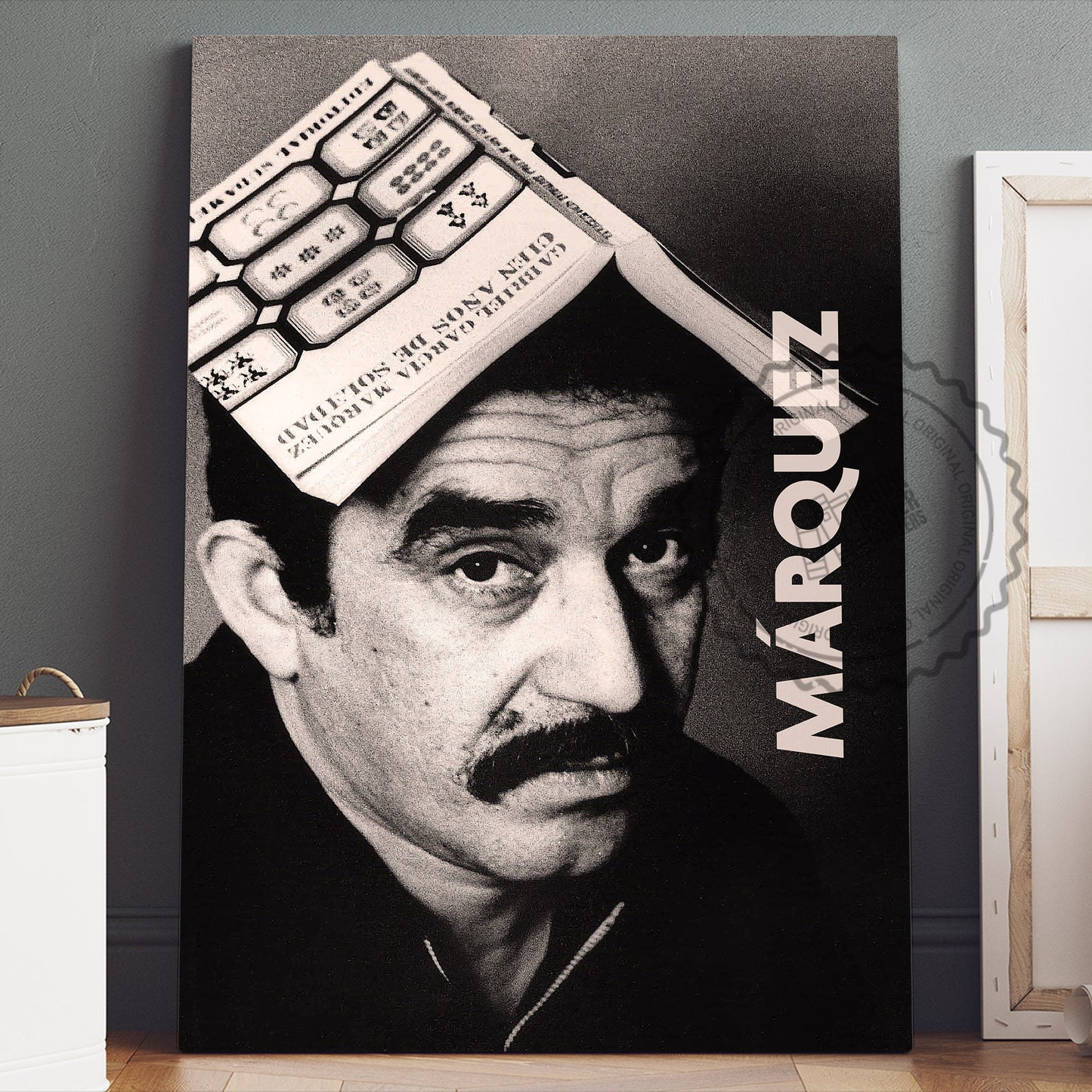 Gabriel Garcia Marquez Poster Canvas Wall Art, Book Lover Gifts, Gifts for Readers, Bookish Gifts, Bookworm Gifts, Library Decor