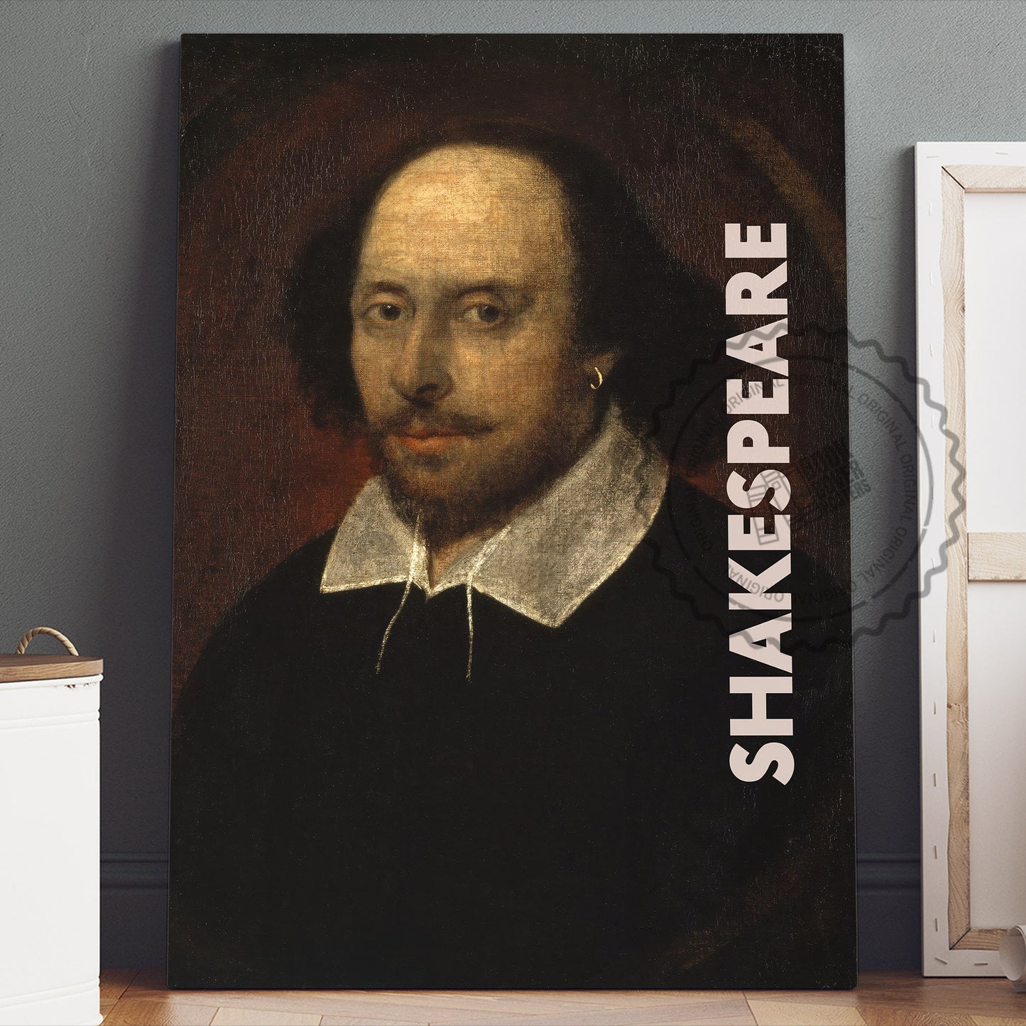 William Shakespeare Poster Canvas Wall Art, Book Lover Gifts, Gifts for Readers, Bookish Gifts, Bookworm Gifts, Library Decor