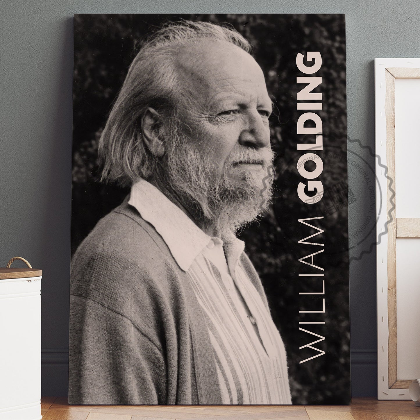 William Golding Poster Canvas Wall Art, Book Lover Gifts, Gifts for Readers, Bookish Gifts, Bookworm Gifts, Library Decor