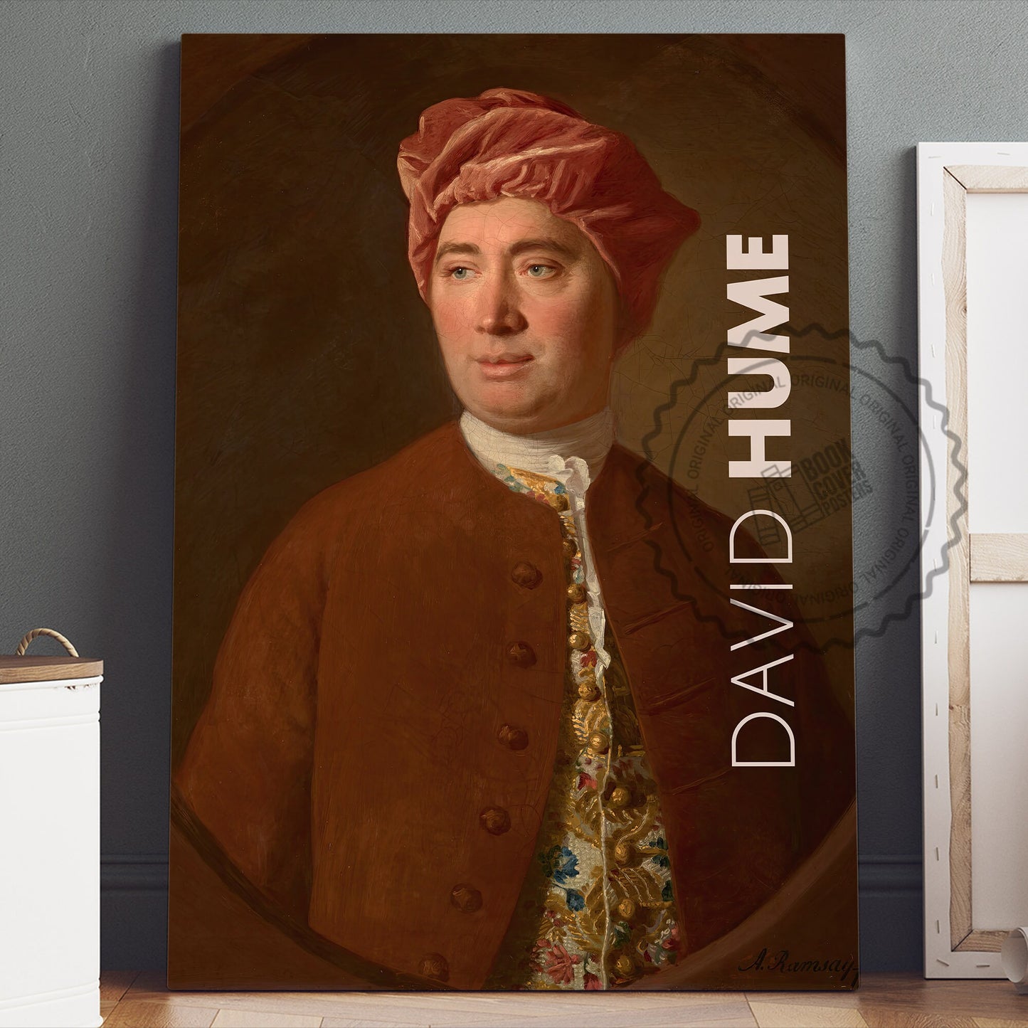 David Hume Poster Canvas Wall Art, Book Lover Gifts, Gifts for Readers, Bookish Gifts, Bookworm Gifts, Library Decor