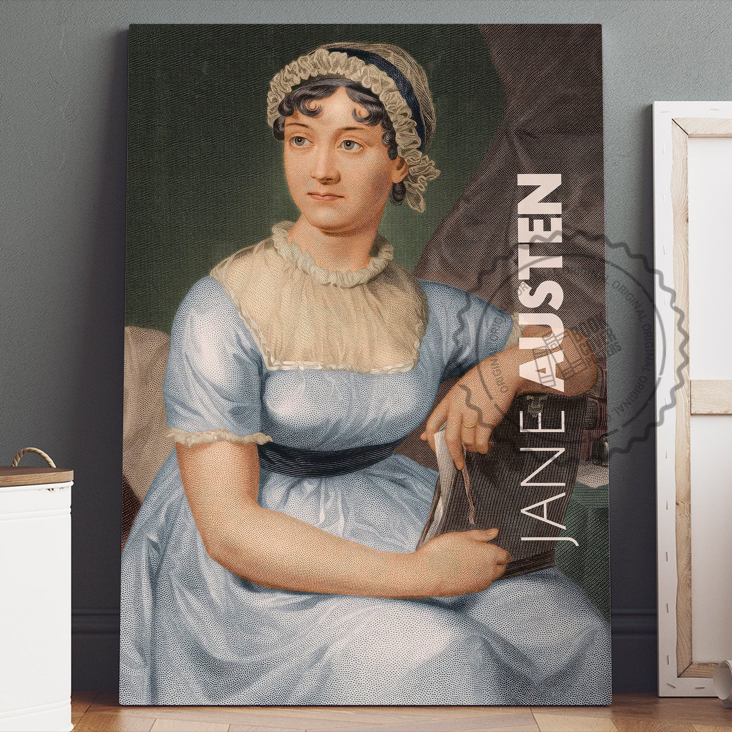 Jane Austen Poster Canvas Wall Art, Book Lover Gifts, Gifts for Readers, Bookish Gifts, Bookworm Gifts, Library Decor