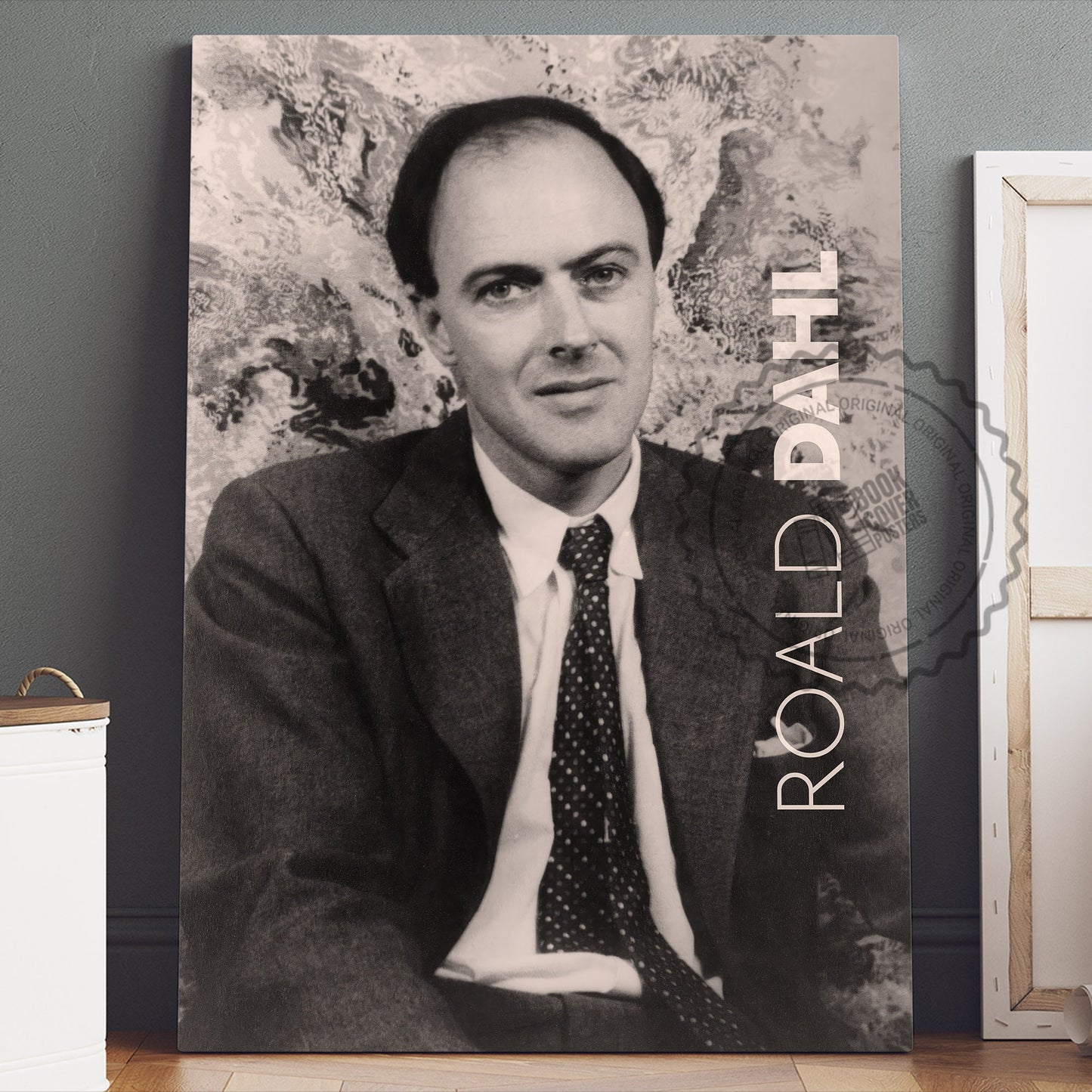 Roald Dahl Poster Canvas Wall Art, Book Lover Gifts, Gifts for Readers, Bookish Gifts, Bookworm Gifts, Library Decor