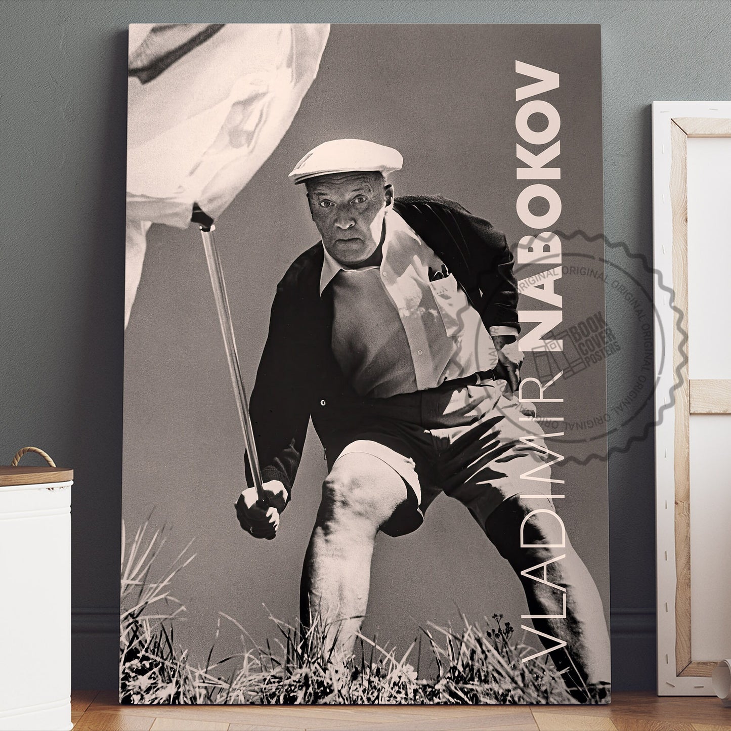 Vladimir Nabokov Poster Canvas Wall Art, Book Lover Gifts, Gifts for Readers, Bookish Gifts, Bookworm Gifts, Library Decor