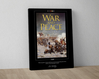 War and Peace Book Cover Poster | Leo Tolstoy, War and Peace Poster, War and Peace Print, Book Posters, Canvas Wall Art, Book Lover Gift