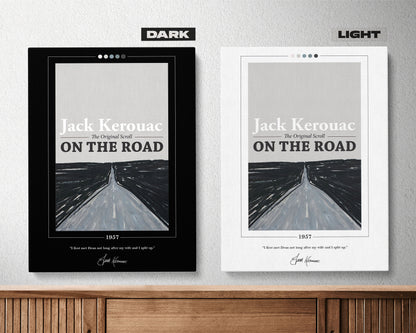 On The Road Book Cover Poster | Jack Kerouac, On The Road Poster, On The Road Print, Book Posters, Canvas Print, Book Art, Book Lover Gift