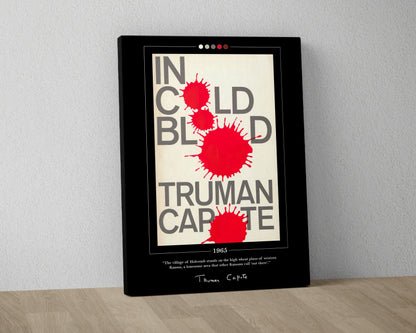 In Cold Blood Book Cover Poster | Truman Capote, In Cold Blood Poster, In Cold Blood Canvas, Book Posters, Canvas Wall Art, Book Lover Gift