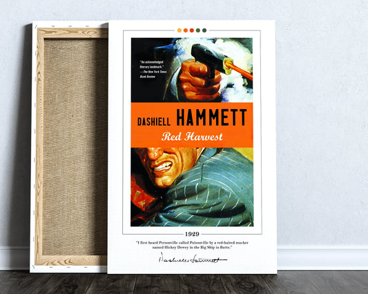 Red Harvest Book Cover Poster | Dashiell Hammett, Red Harvest Poster, Red Harvest Print, Book Posters, Canvas Wall Art, Book Lover Gift