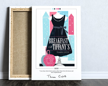 Breakfast at Tiffany's Book Cover Poster | Truman Capote, Breakfast at Tiffany's Poster, Book Posters, Canvas Wall Art, Book Lover Gift