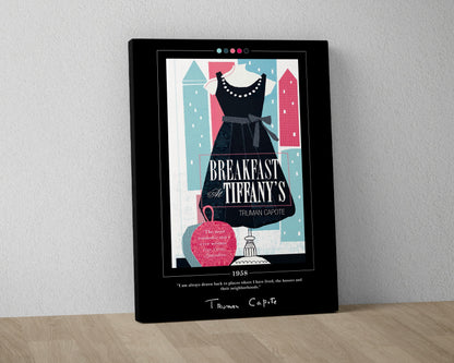 Breakfast at Tiffany's Book Cover Poster | Truman Capote, Breakfast at Tiffany's Poster, Book Posters, Canvas Wall Art, Book Lover Gift