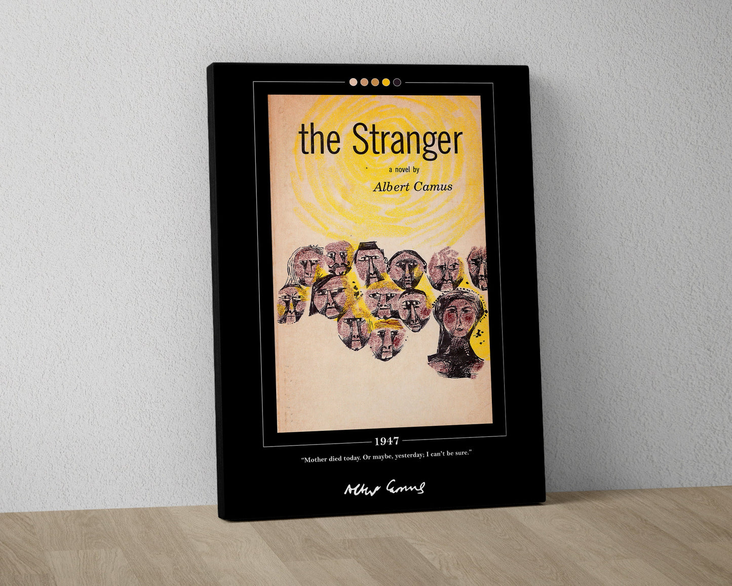 The Stranger Book Cover Poster | Albert Camus, The Stranger Poster, The Stranger Print, Book Posters, Book Art, Canvas Print, Literary Gifts