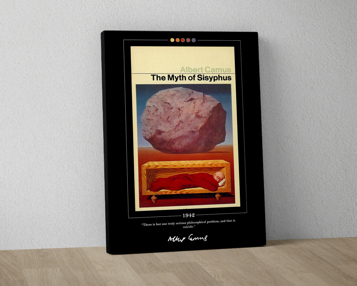 The Myth of Sisyphus Book Cover Poster | Albert Camus, Myth of Sisyphus Poster, Myth of Sisyphus Print, Book Posters, Book Art, Canvas Print