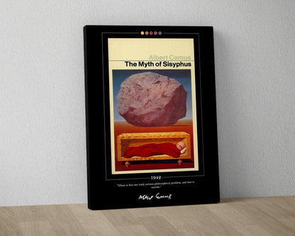 The Myth of Sisyphus Book Cover Poster | Albert Camus, Myth of Sisyphus Poster, Myth of Sisyphus Print, Book Posters, Book Art, Canvas Print