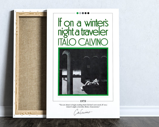 If on a Winter's Night a Traveler Book Cover Poster | Italo Calvino, If on a Winter's Night a Traveler Poster, Book Posters, Canvas Print