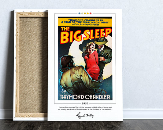 The Big Sleep Book Cover Poster | Raymond Chandler, The Big Sleep Poster, The Big Sleep Print, Book Posters, Canvas Wall Art, Literary Gifts