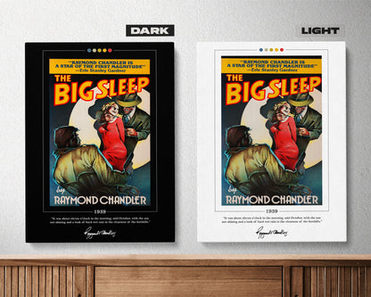 The Big Sleep Book Cover Poster | Raymond Chandler, The Big Sleep Poster, The Big Sleep Print, Book Posters, Canvas Wall Art, Literary Gifts