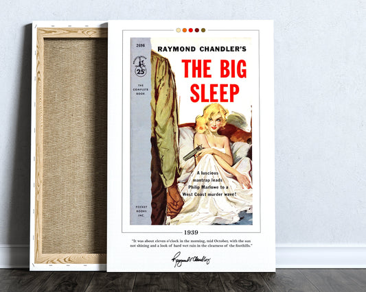 The Big Sleep Book Cover Poster | Raymond Chandler, The Big Sleep Poster, The Big Sleep Print, Book Posters, Canvas Wall Art, Book Art