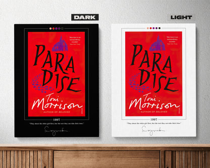 Paradise Book Cover Poster | Toni Morrison, Paradise Poster, Paradise Print, Book Posters, Canvas Wall Art, Book Art, Book Lover Gift
