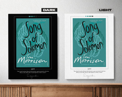 Song of Solomon Book Cover Poster | Toni Morrison, Song of Solomon Poster, Song of Solomon Print, Book Poster, Canvas Print, Book Lover Gift