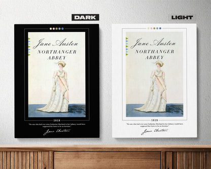 Northanger Abbey Book Cover Poster | Jane Austen, Northanger Abbey Poster, Book Posters, Canvas Wall Art, Book Art, Book Lover Gift