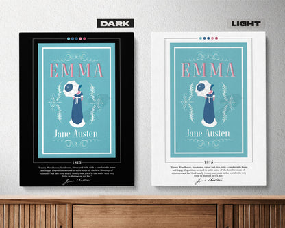 Emma Book Cover Poster | Jane Austen, Emma Poster, Emma Print, Book Posters, Book Prints, Canvas Print, Book Art, Book Lover Gift