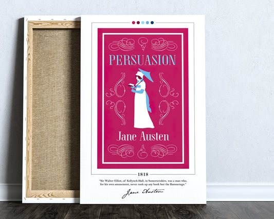 Persuasion Book Cover Poster | Jane Austen, Persuasion Poster, Persuasion Print, Book Posters, Canvas Print, Book Art, Book Lover Gift