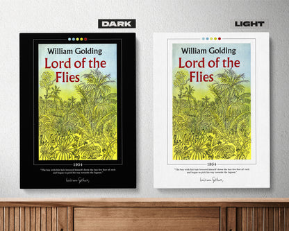 Lord of the Flies Book Cover Poster | William Golding, Lord of the Flies Poster, Lord of the Flies Print, Book Posters, Canvas Wall Art