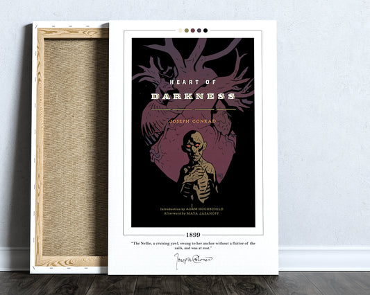 Heart of Darkness Book Cover Poster | Joseph Conrad, Heart of Darkness Poster, Book Posters, Book Art, Canvas Wall Art, Book Lover Gift