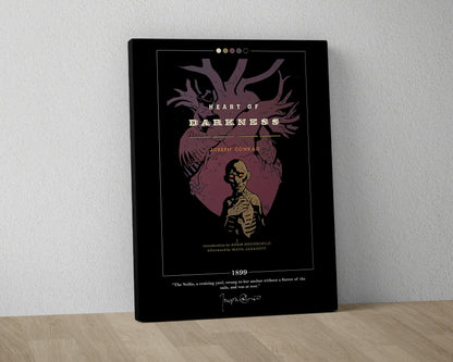 Heart of Darkness Book Cover Poster | Joseph Conrad, Heart of Darkness Poster, Book Posters, Book Art, Canvas Wall Art, Book Lover Gift