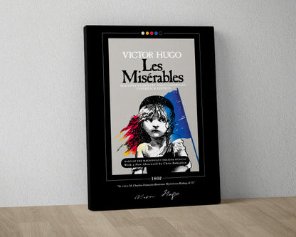 Les Miserables Book Cover Poster | Victor Hugo, Les Miserables Poster, Les Miserables Print, Book Posters, Book Art, Canvas Wall Art