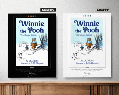 Winnie The Pooh Book Cover Poster | A. A. Milne, Winnie The Pooh Poster, Book Posters, Book Art, Canvas Wall Art, Book Lover Gift