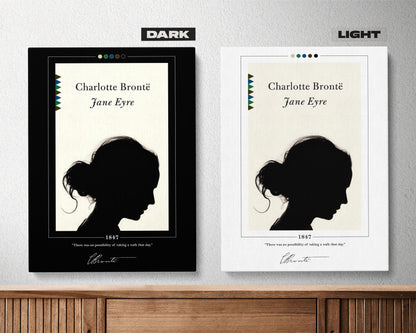 Jane Eyre Book Cover Poster | Charlotte Bronte, Jane Eyre Poster, Jane Eyre Print, Book Posters, Book Art, Canvas Print, Book Lover Gift