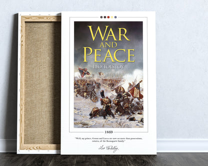 War and Peace Book Cover Poster | Leo Tolstoy, War and Peace Poster, War and Peace Print, Book Posters, Canvas Wall Art, Book Lover Gift
