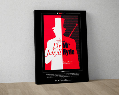 Dr Jekyll and Mr Hyde Book Cover Poster | Robert Louis Stevenson, Dr Jekyll and Mr Hyde Poster, Book Posters, Canvas Print, Book Lover Gift
