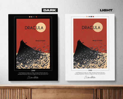 Dracula Book Cover Poster | Bram Stoker, Dracula Poster, Dracula Print, Book Posters, Canvas Print, Book Art, Book Lover Gift, Bookish Gifts