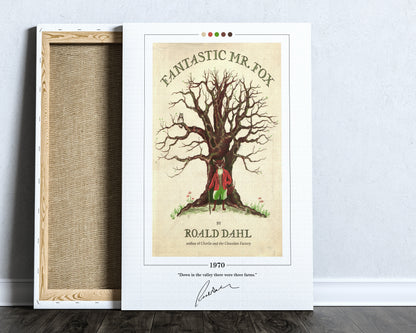 Fantastic Mr Fox Book Cover Poster | Roald Dahl, Fantastic Mr Fox Poster, Fantastic Mr Fox Print, Book Poster, Canvas Print, Book Lover Gift