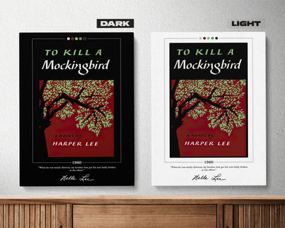 To Kill a Mockingbird Book Cover Poster | Harper Lee, To Kill a Mockingbird Poster, Book Posters, Canvas Wall Art, Book Art, Book Lover Gift