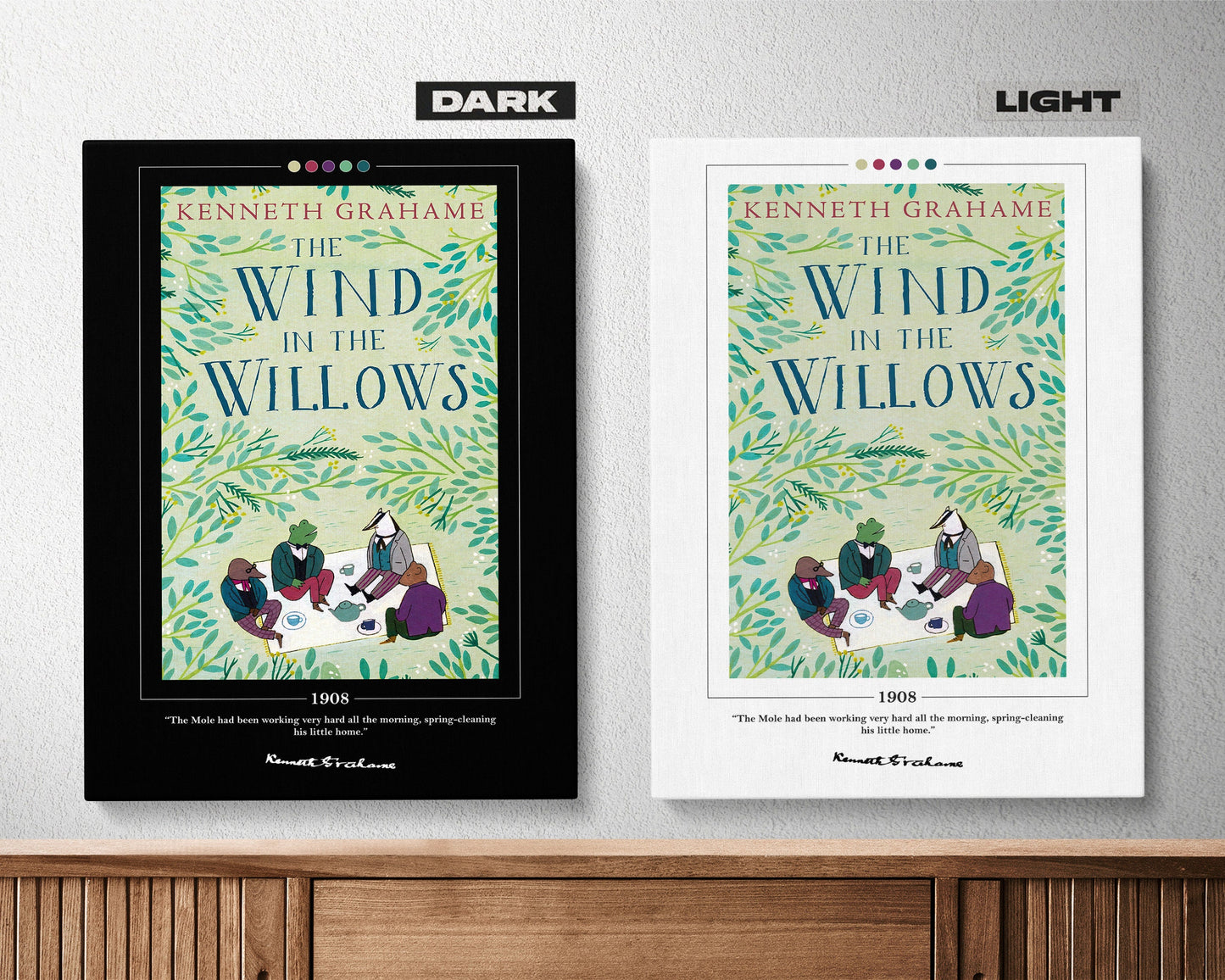 The Wind in the Willows Book Cover Poster | Kenneth Grahame, The Wind in the Willows Poster, Book Posters, Canvas Wall Art, Book Lover Gift