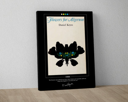 Flowers for Algernon Book Cover Poster | Daniel Keyes, Flowers for Algernon Poster, Book Posters, Canvas Wall Art, Book Art, Book Lover Gift